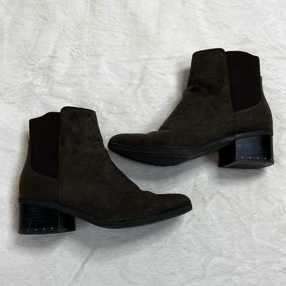 Faux Suede Ankle Boots - Picture 1 of 2